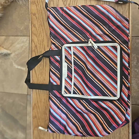 Dabney Lee Packable Travel Tote - Large capacity - black striped nylon - Picture 5 of 14